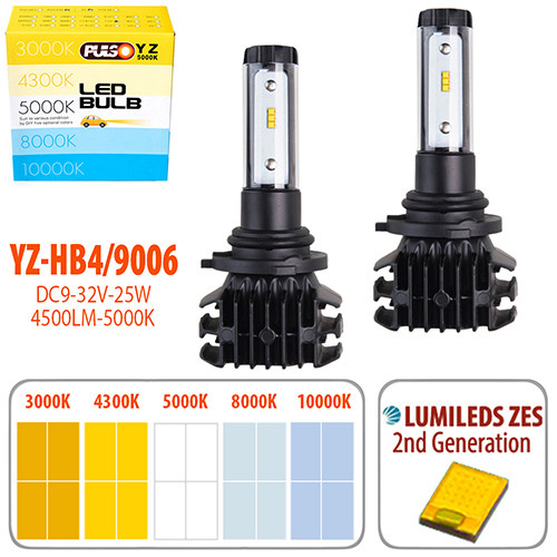 

Лампы PULSO YZ/HB4 9006/LED-chips ZES/9-32v2*25w/4500Lm /3000-4300-5000-6500-10000K (YZ-HB4 9