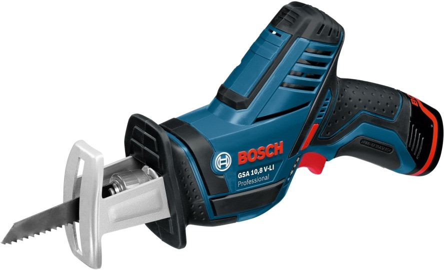 

Аккумуляторная сабельная пила Bosch GSA 10.8 V-LI Professional (10.8 В, 2 А*ч) (060164L972)