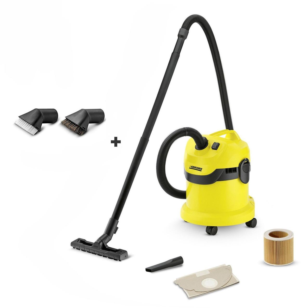 

Пылесос Karcher WD 2 + набор щеток (1.2 кВт, 12 л)