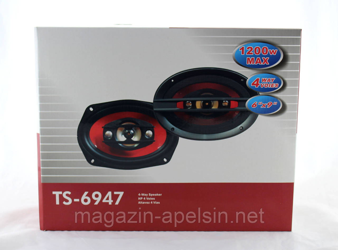 

Автоколонки UKC TS 6947 Типоразмер 6"х9" Овальные, 1200W, 4х полосный, Автомобильные колонки, динамики