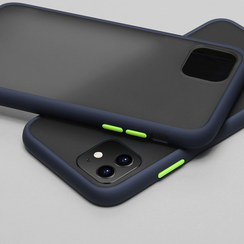 

Противоударный матовый чехол для iPhone 11 Синий