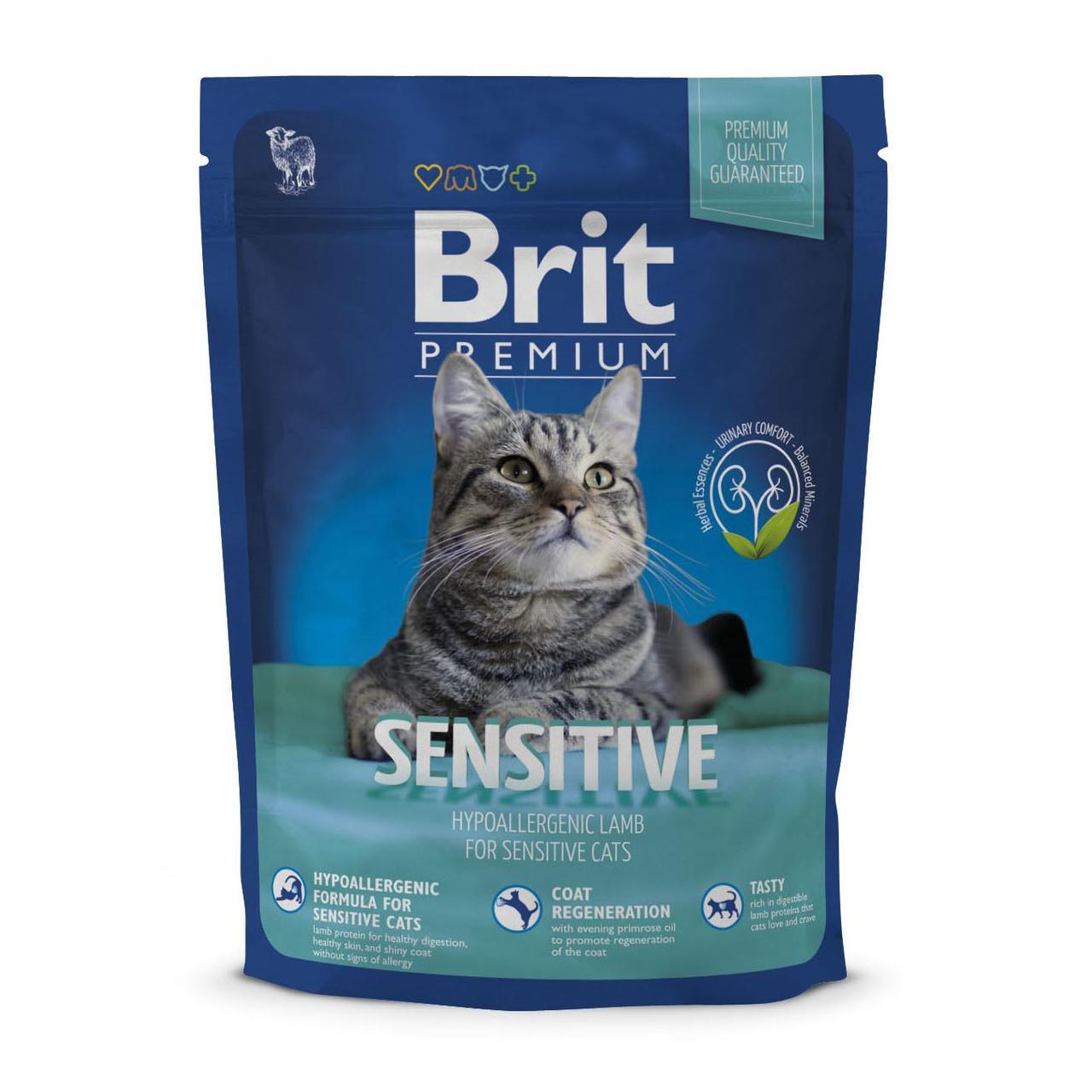 

Сухой корм Brit Premium Sensitive для кошек с чувствительным пищеварением, с ягненком, 0,3 кг