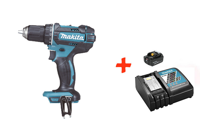 

Аккумуляторная дрель-шуруповерт Makita DDF482Z+акк.18V 5 Ah+быстрозарядное ЗУ (DDF482RT)