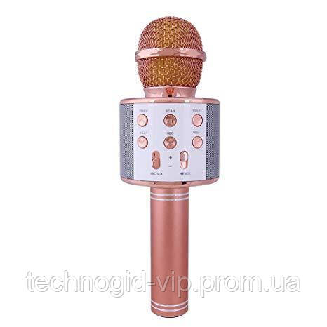 Микрофон DM Karaoke WS858 РОЗОВЫЙ (50)