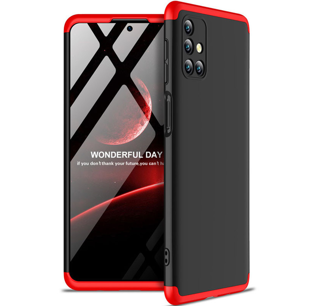 

Противоударный чехол GKK LikGus 360 градусов для Samsung Galaxy M31s SM-M317F Черный / Красный