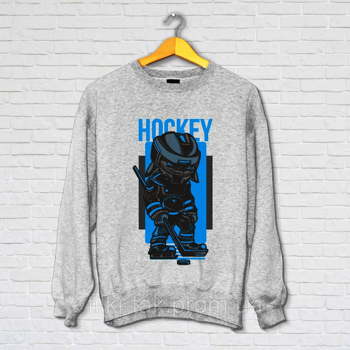 

Мужской свитшот Push IT с принтом "Hockey" S, Серый XXL