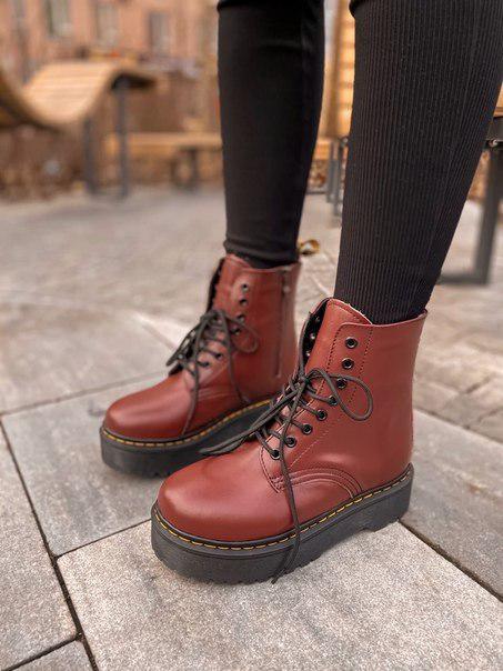 

Кожаные женские ботинки Dr. Martens Jadon Bordo 37