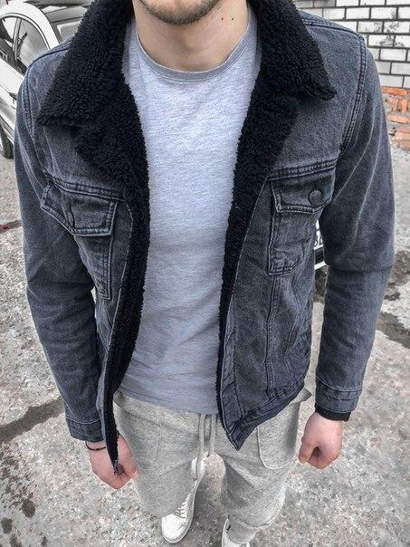 

Джинсовый демисезонный мужской пиджак (джинсовка) XL