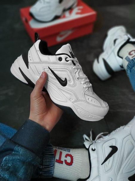 

Белые модные кожаные мужские кроссовки Nike 46