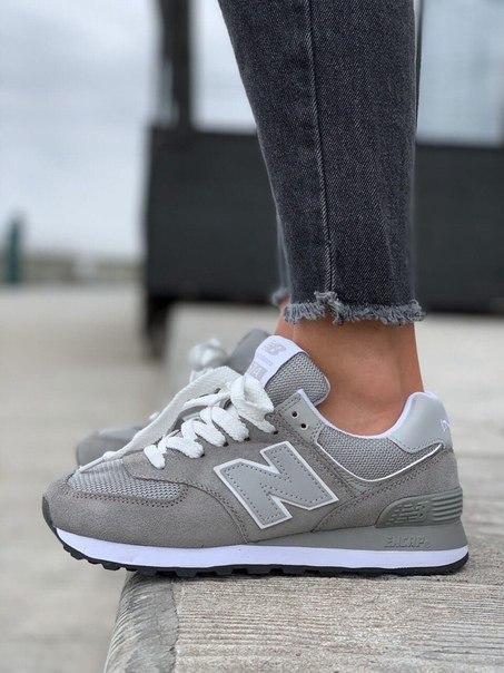 

Стильные замшевые женские кроссовки New Balance 574, два цвета 38, Серый