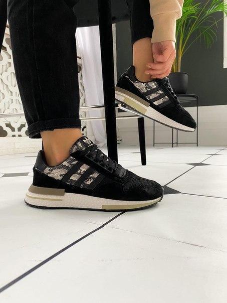 

Стильные кроссовки Adidas ZX 500 RM, два цвета 45, Черный