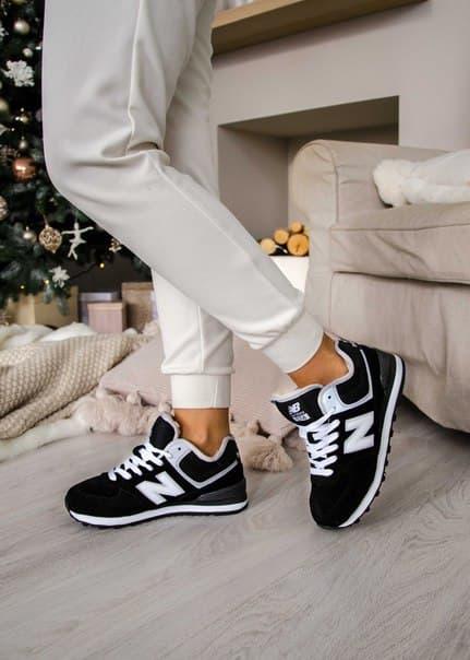 

Зимние кроссовки New Balance 574 на меху, 4 цвета 38, Черный