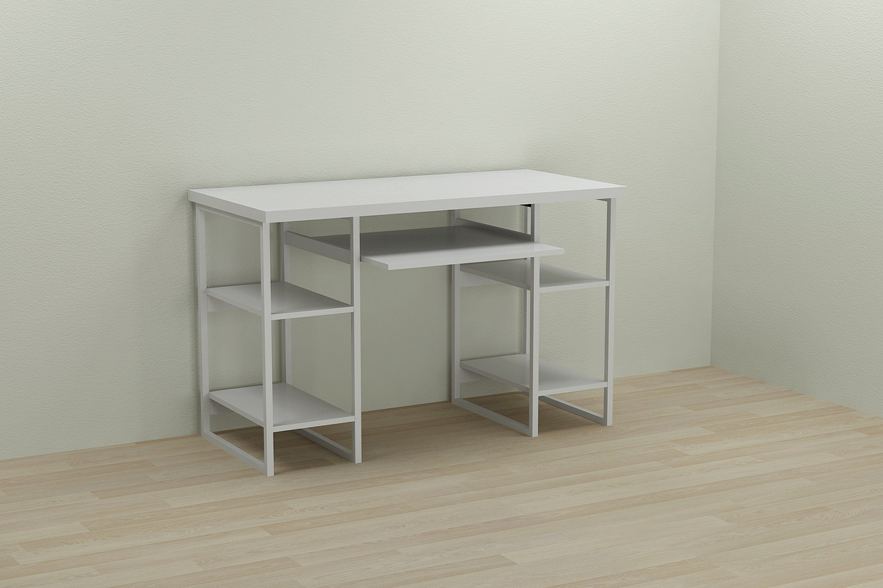 

Компьютерный стол Ferrum-decor Тим 75x140x70 белый ДСП Белое 32мм