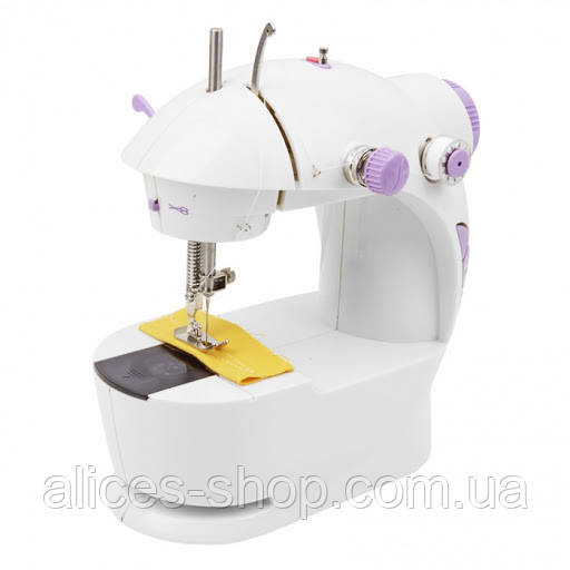 

Швейная машинка Mini Sewing Machine FHSM 201 с педалью и адаптером, мини швейная машина .машинка для шитья