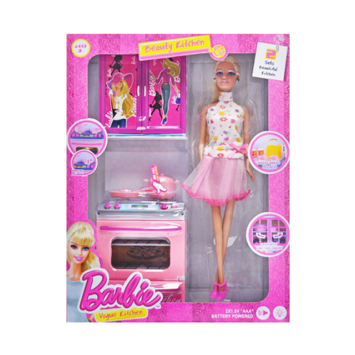 

Кукла Barbie с кухонным набором (звук, свет