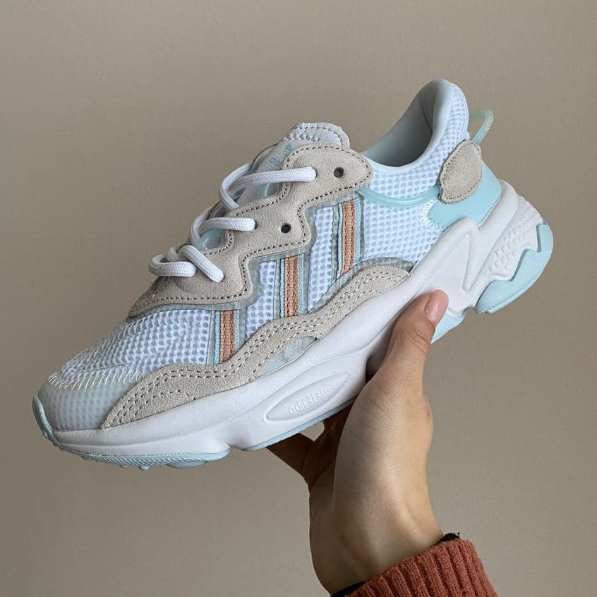 

Женские кроссовки Adidas Ozweego White Biege Mint / Адидас Озвиго Белые Бежевые Мятные 38, Белый