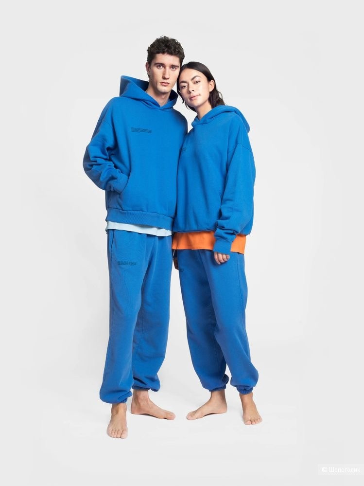 

Облегченный мужской oversized костюм из хлопка The Pangaia Organic Cotton Suit Atlantic Blue синий