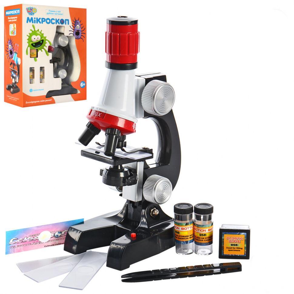 

Детский игровой Микроскоп Limo Toy 21 см. Настольный игрушечный микроскоп с линзами для детей от 6 лет