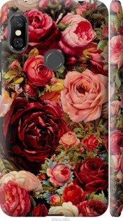 

Силиконовый чехол на телефон Xiaomi Redmi Note 6 Pro Цветущие розы, Красный