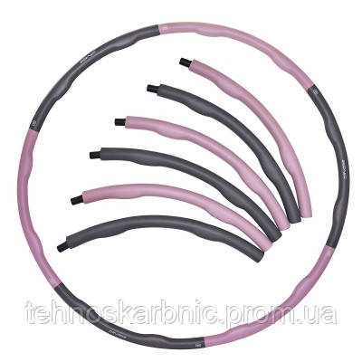 

Обруч массажный Hula Hoop SportVida 100 см 1.2 кг Grey/Pink SKL41-277847