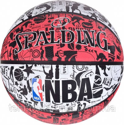 

Мяч баскетбольный Spalding Nba Graffiti Outdoor серо-красный Size 7 SKL41-249480