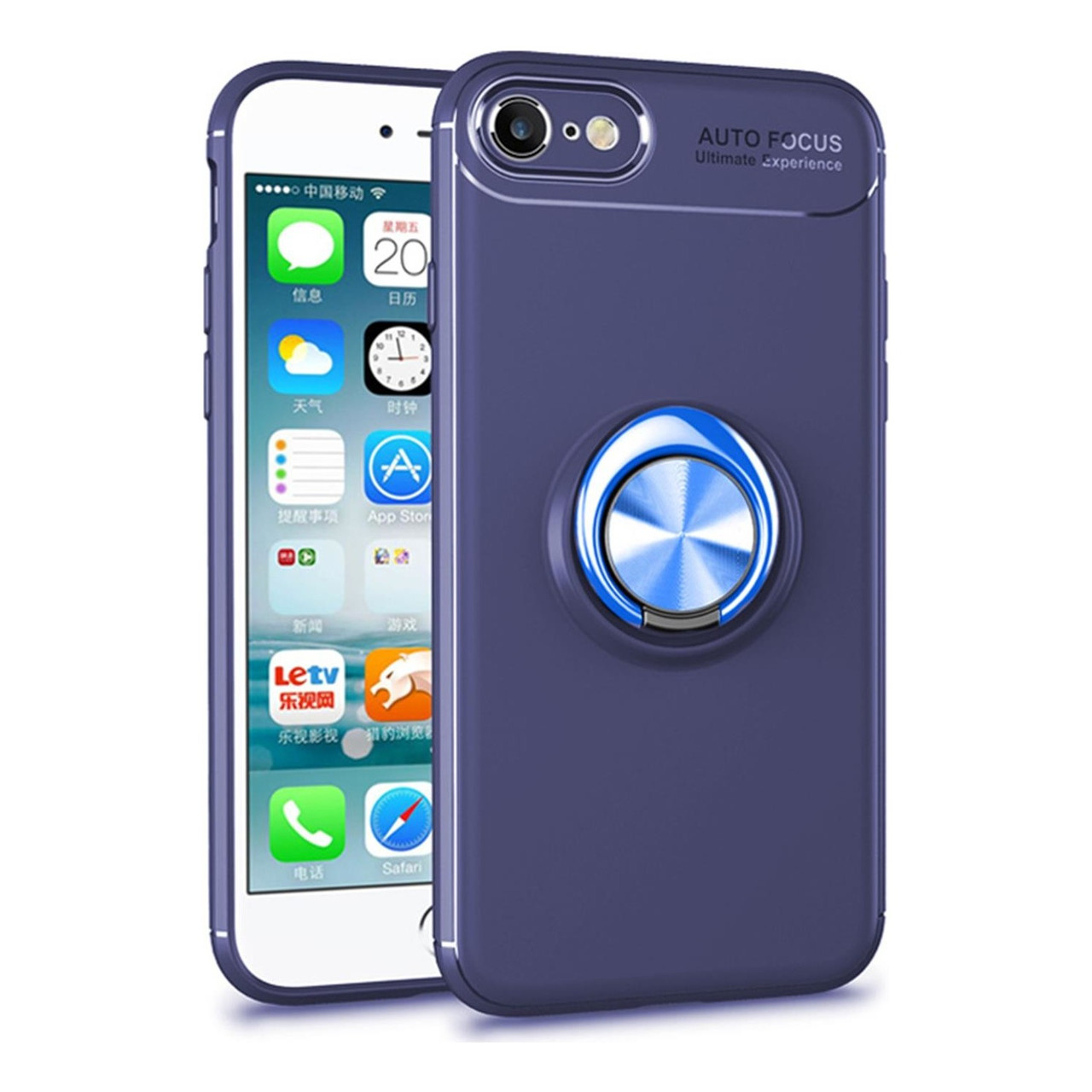 

Чехол TPU Ring для Iphone 6 Plus / 6s Plus оригинальный бампер с кольцом Blue