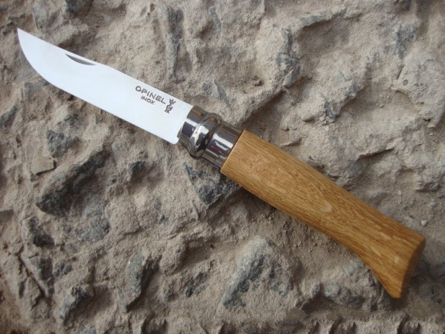 

Туристический складной нож Opinel (опинель) Inox Lux Oak дуб No.08 000647/002021, Коричневый