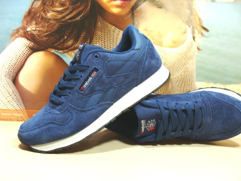 

Мужские кроссовки Reebok classic светло-синие 41 р., Синий