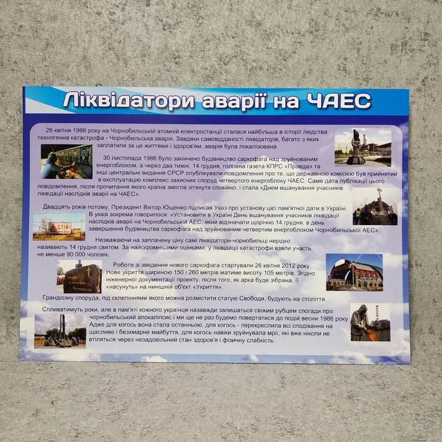 Плакат Чернобыль. Ликвидаторы аварии на ЧАЭС