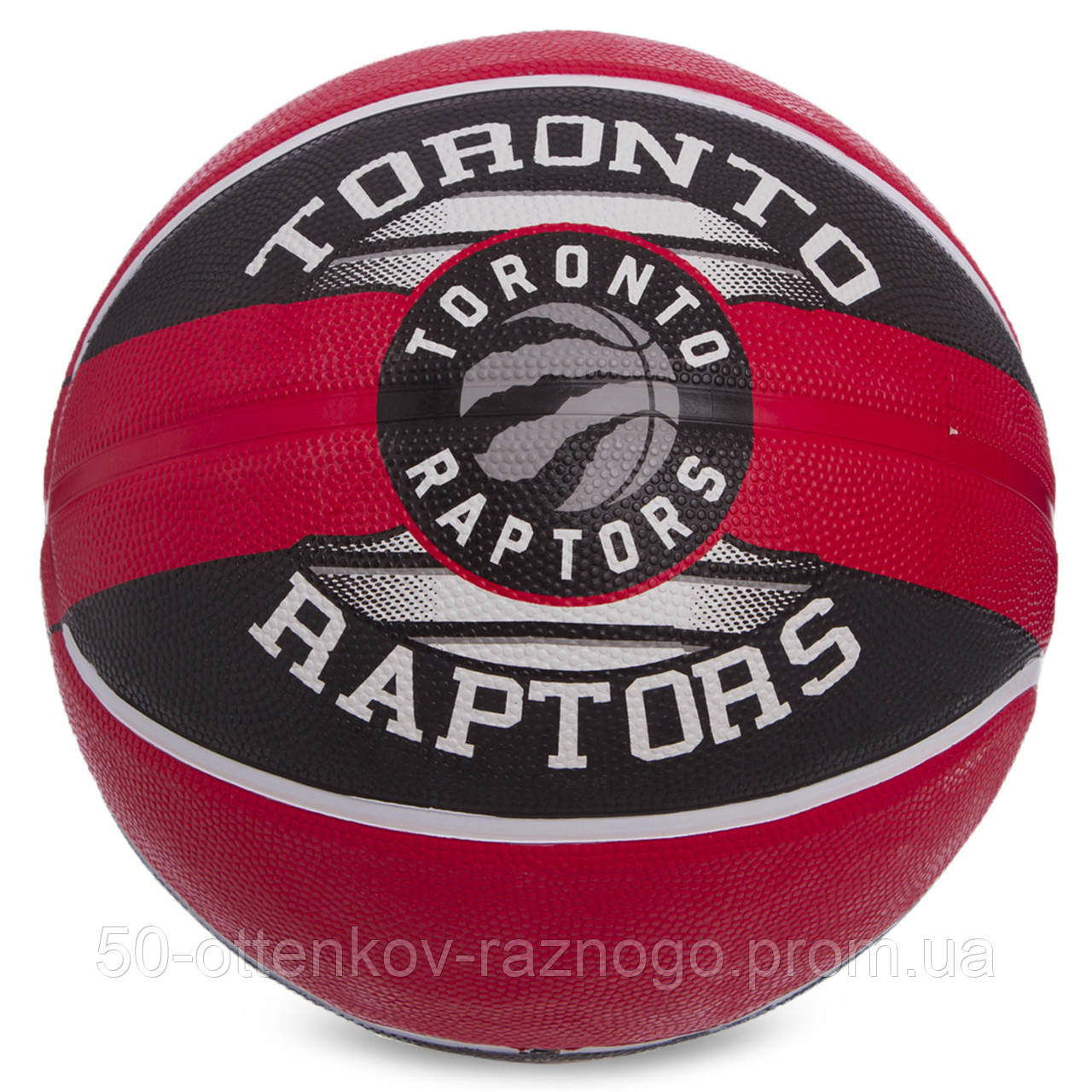 

Мяч баскетбольный резиновый №7 SPALDING 83511Z NBA TEAM-TORONTO RAPTORS (резина, бутил, красный-черный