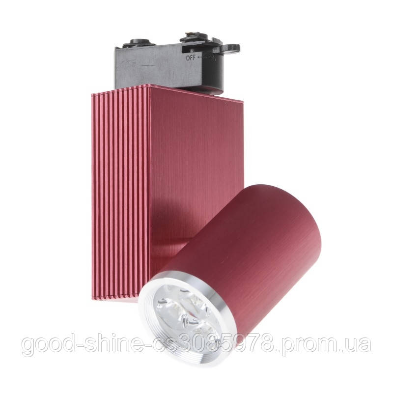 

Светильник трековый поворотный LED 205/3x3W NW RED, Красный