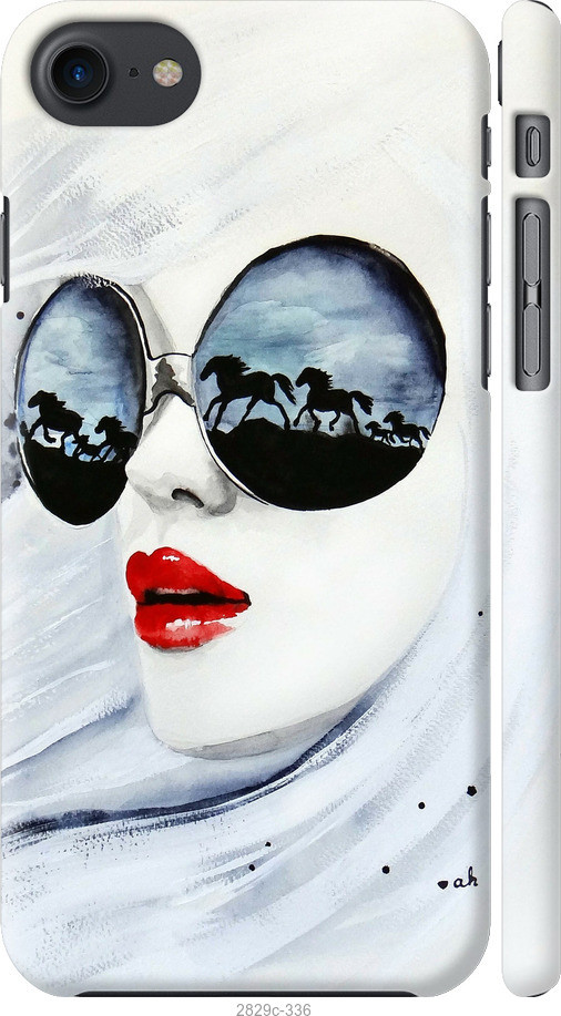 

Чехол на Apple iPhone 7 Девушка акварелью "2829c-336-44084, Белый
