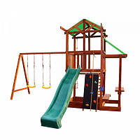 Дитячий спортивний дерев'яний майданчик Babyland-7, розмір 3.2х4.4х4.6м, фото 1