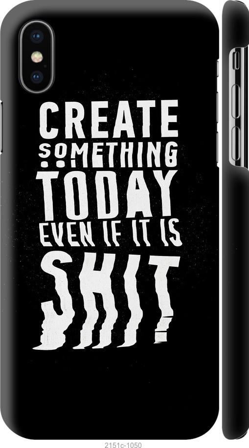 

Чехол на Apple iPhone X Create Something Today 3 "2151c-1050-44084, Черный