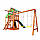 Дитячий спортивний дерев'яний майданчик Babyland-7, розмір 3.2х4.4х4.6м, фото 3