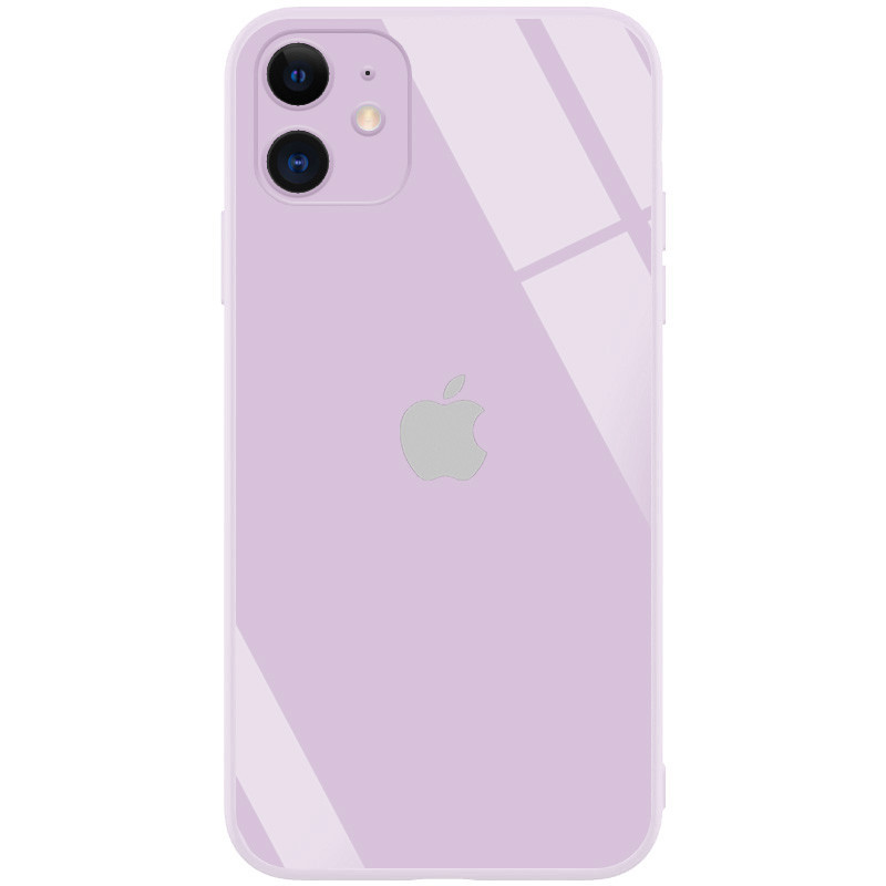 

TPU+Glass чехол GLOSSY Logo Full camera (opp) для Apple iPhone 12 mini (5.4") Сиреневый