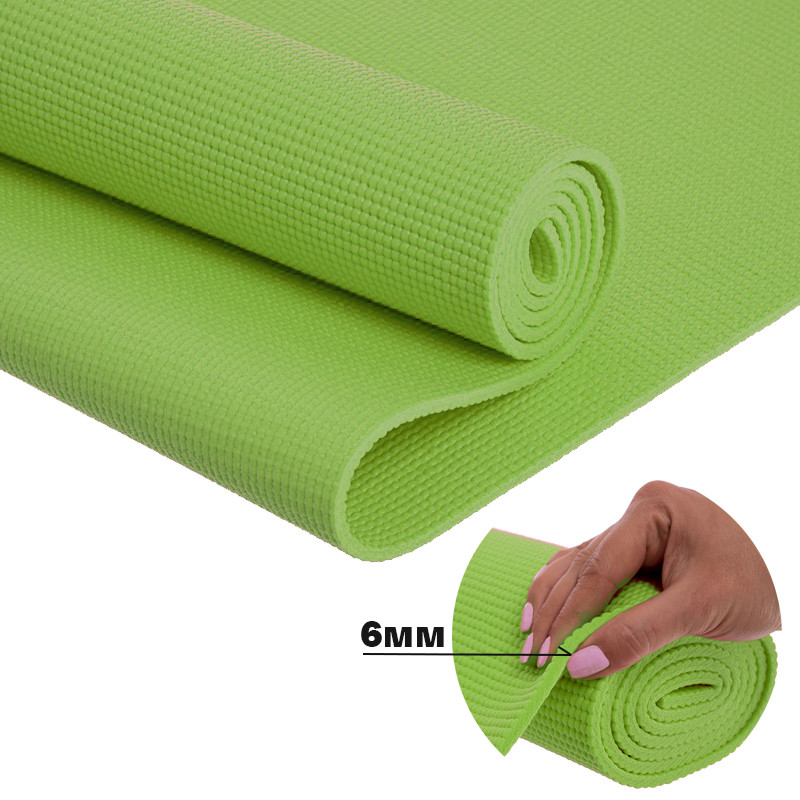 

Йога мат (коврик для фитнеса и йоги) Плотный спортивный коврик (каремат) yoga mat Зеленый