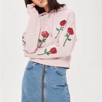 

Худи женское розовое с пайетками Red Rose Berni Fashion (M), Розовый