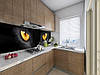 Кухонна панель на стіну жорстка з котом, з двостороннім скотчем 62 х 205 см, 1,2 мм, фото 2