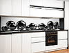 Кухонная панель на стену жесткая с шарами черными, с двухсторонним скотчем 62 х 205 см, 1,2 мм, фото 3