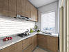 Кухонна плитка на кухонний фартух стіна цегляна біла, з двостороннім скотчем 62 х 205 см, 1,2 мм, фото 4