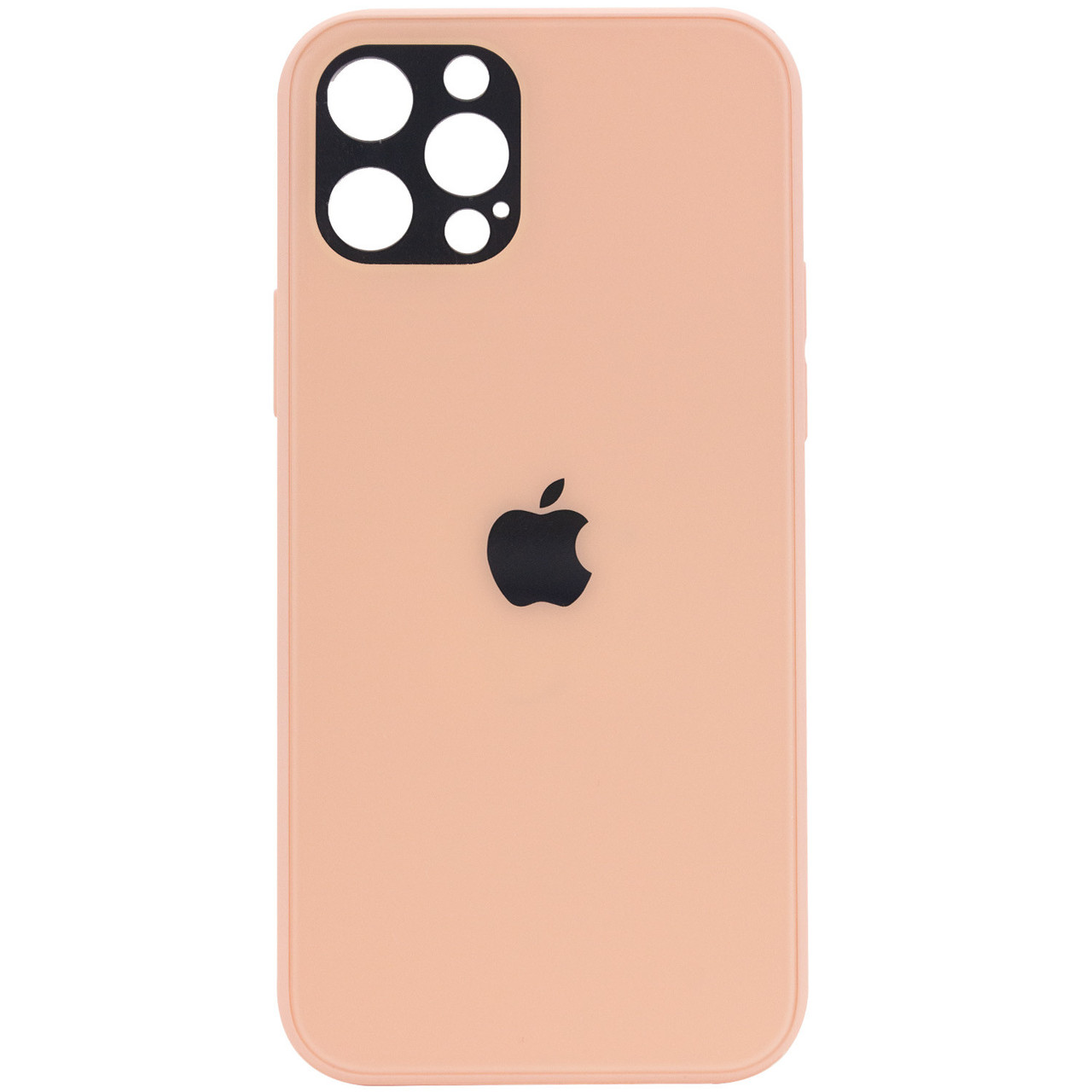 

TPU+Glass чехол GLOSSY Logo Full camera для Apple iPhone 12 Pro Max (6.7") Розовый