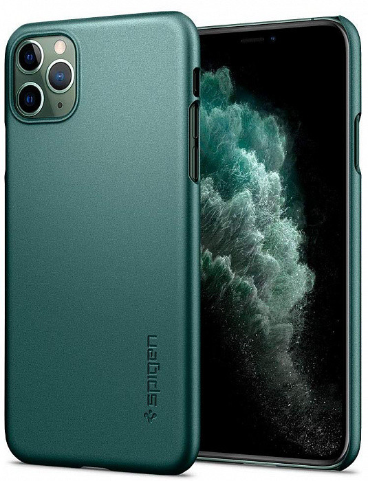 

Чехол Spigen Thin Fit для iPhone 11 Pro, Midnight Green (ACS00416)