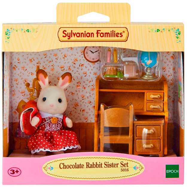 

Набор Epoch Sylvanian Families Шоколадный Кролик сестра возле парты (5016