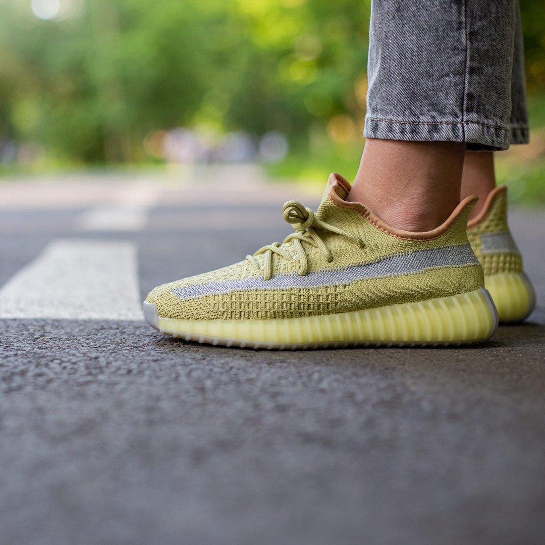 

Кроссовки женские Adidas Yeezy 350 v2 Marsh, рефлектив, Адидас Изи Буст 350, текстильные, код IN-451, Зеленый