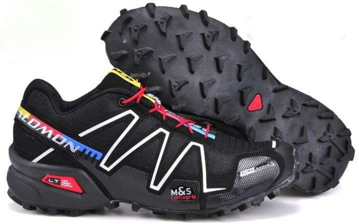 

Кроссовки мужские Salomon Speedcross 3 черные с белым, Саломон, дышащий материал, прошиты. Код SD-10126, Черно-белый