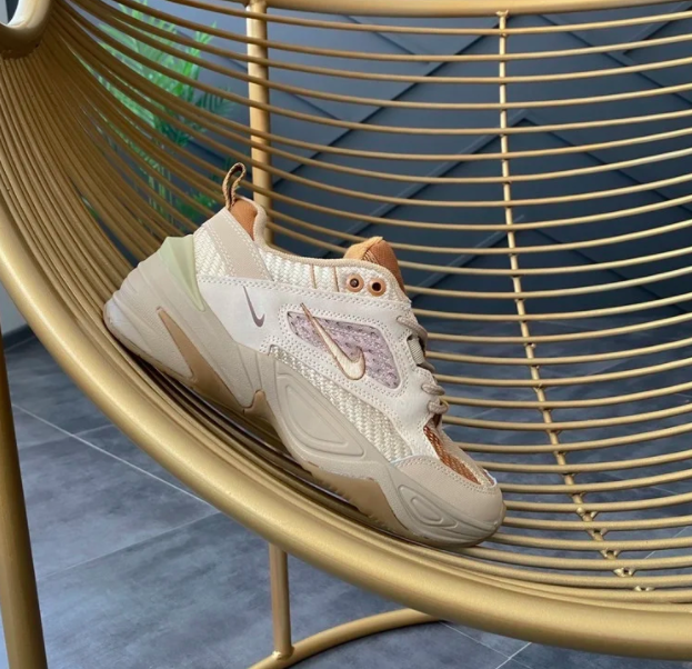 

Кроссовки женские Nike M2K Tekno бежевые, Найк М2К Техно, кожа, текстиль. код KS-9107 39, Бежевый