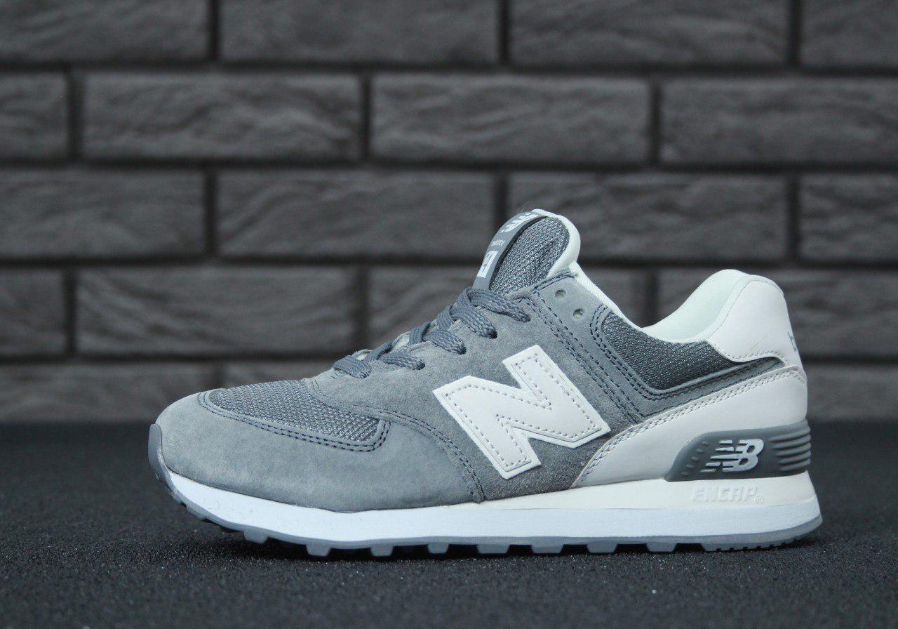 

Кроссовки женские New Balance 574 серые, Нью Баланс 574, натуральная замша, текстиль. Код KD-11506 37, Серый