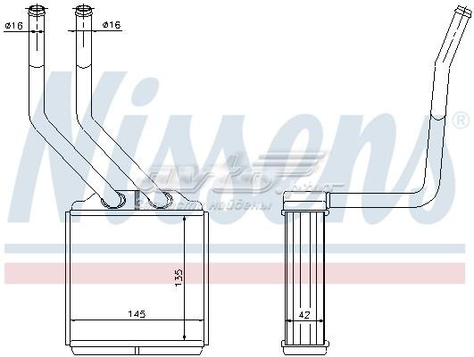 

Радиатор отопителя FORD TRANSIT (TT9) (06-) (пр-во Nissens)