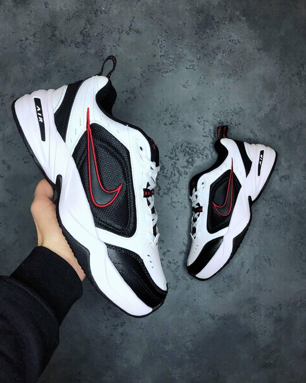 

Кроссовки мужские Nike Monarch White Black, Найк Аир Монарх, натуральная кожа. Код KS-1610, Белый